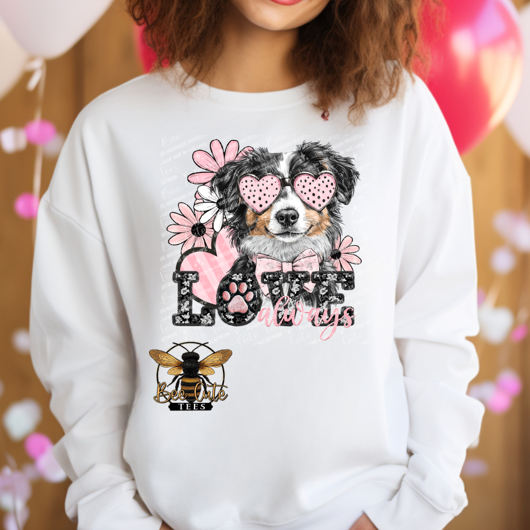 Australian Shepherd Tricolor Love Always