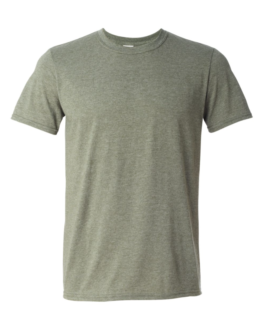 green t-shirt on a white background