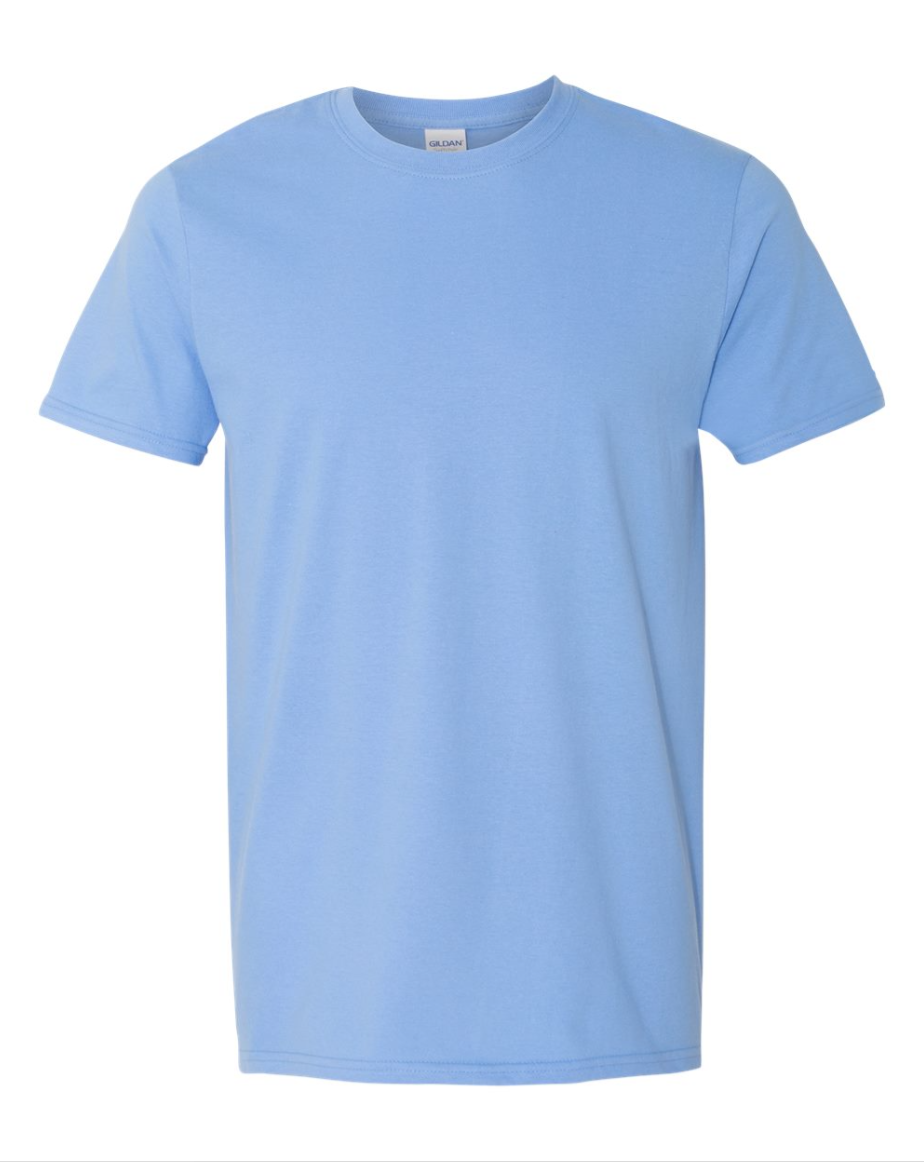 blue t-shirt on a white background