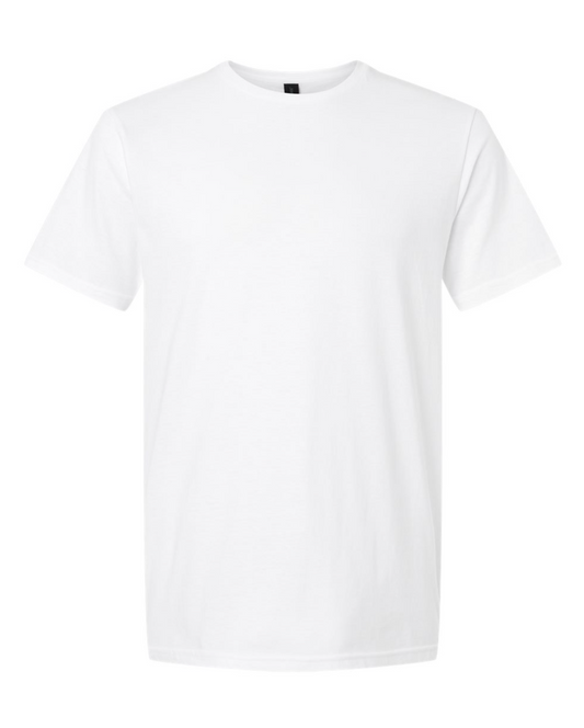 Plain white t-shirt on a white background
