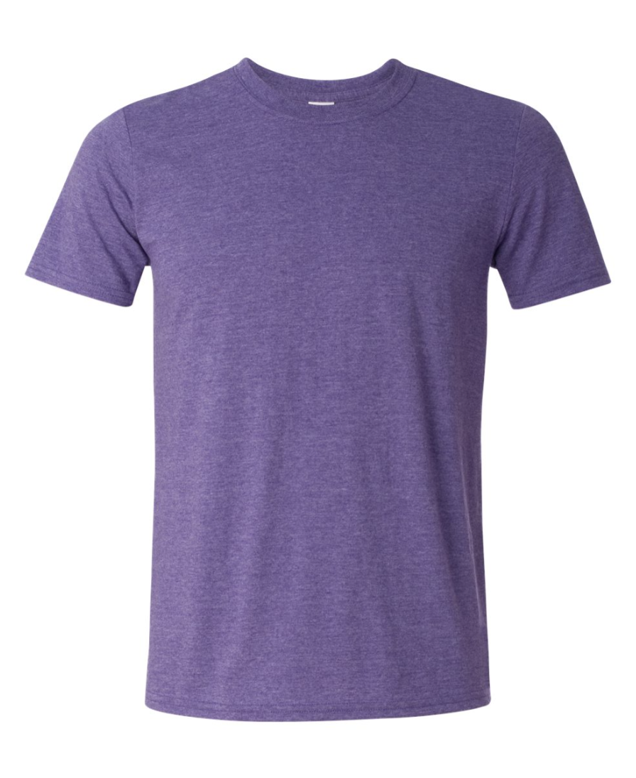 Purple t-shirt on a white background