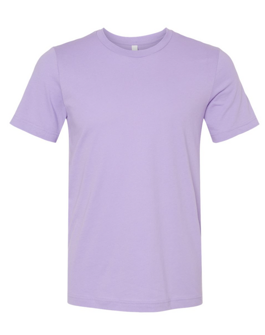 Lavender t-shirt on a white background
