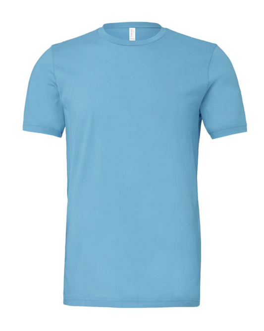 Light blue t-shirt on a white background