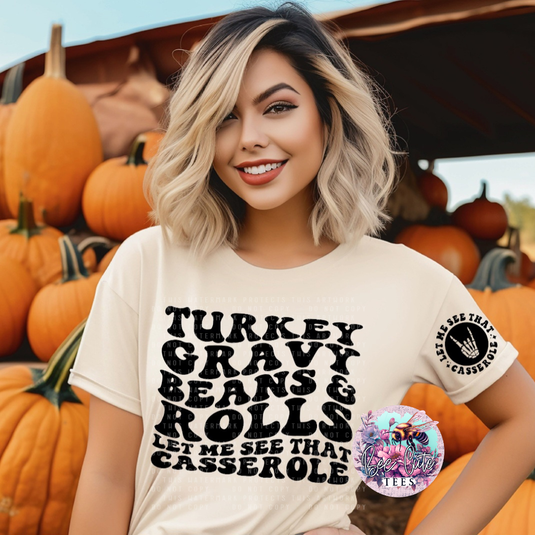 Turkey Gravy Beans & Rolls