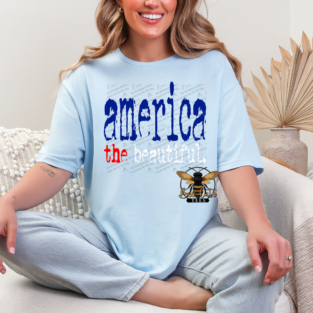 America The Beautiful Typography
