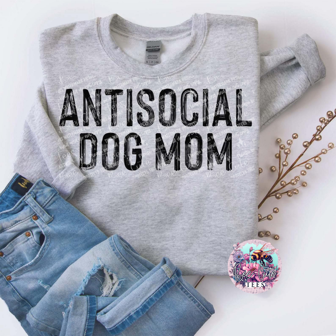 Antisocial Dog Mom Black