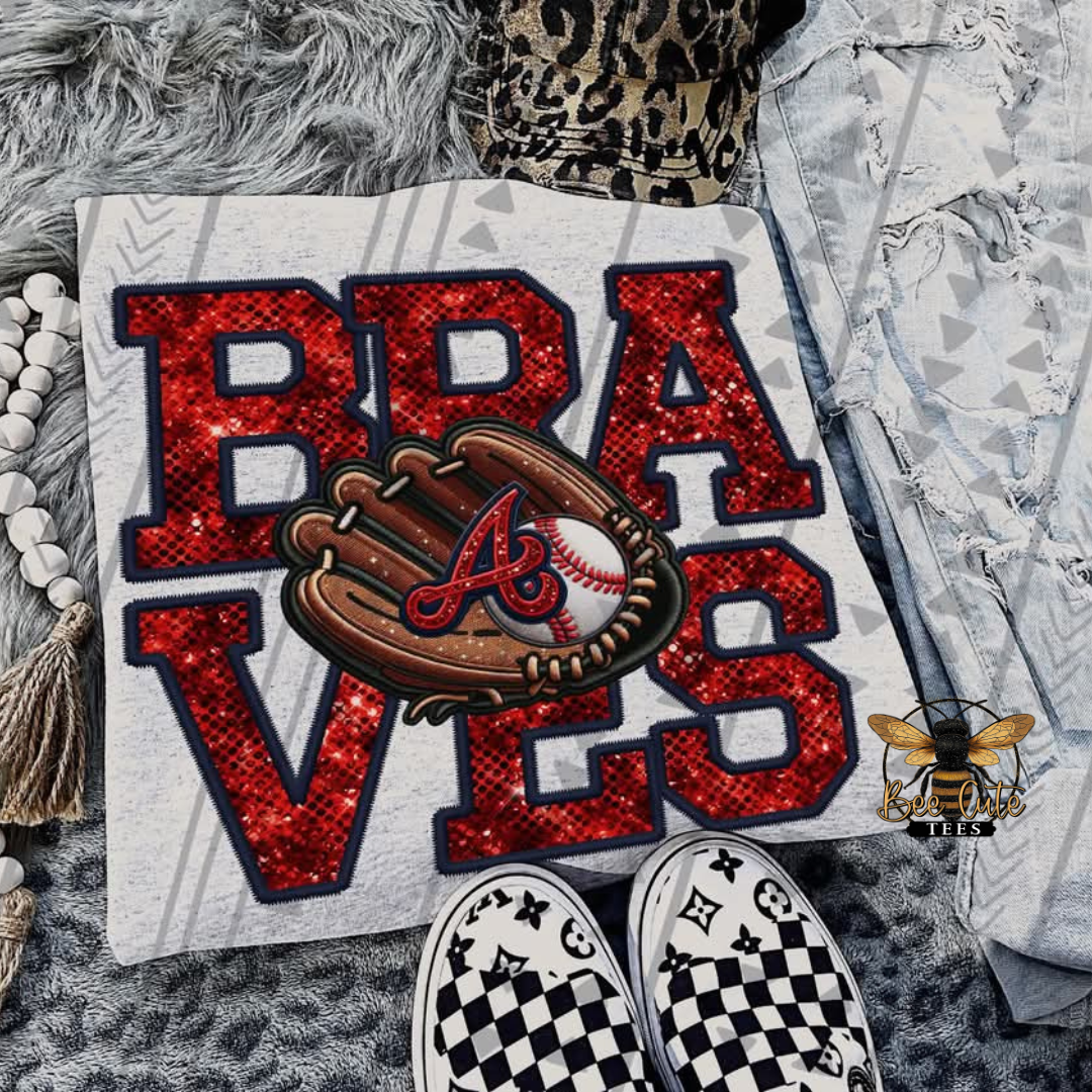 Baseball Faux Embroidery Glove