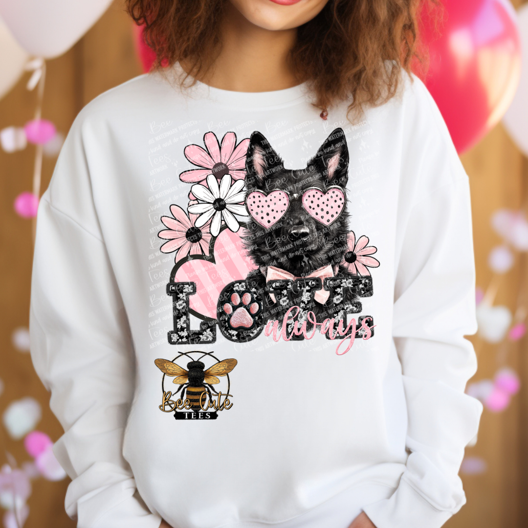 Black German Shepherd Love Always