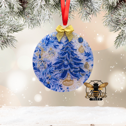 Blue Christmas Acrylic Ornaments