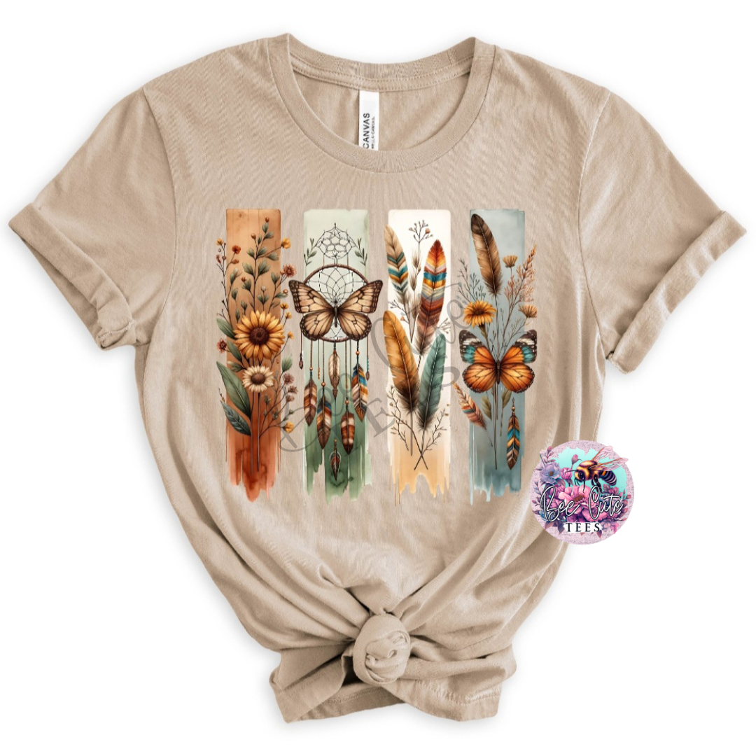 Boho Butterfly Feather Dreams