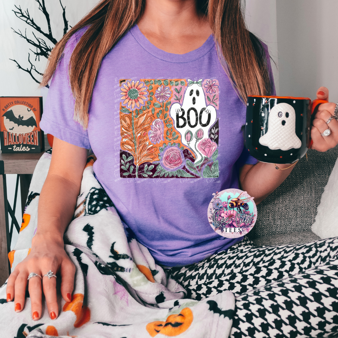 Boo Boho Floral Ghost