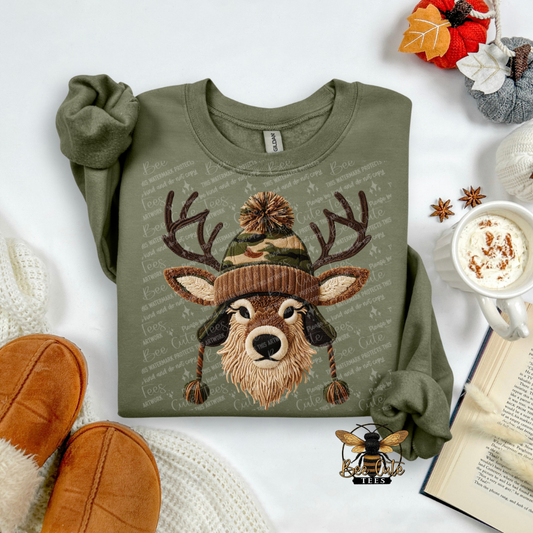 Camo Deer Faux Yarn