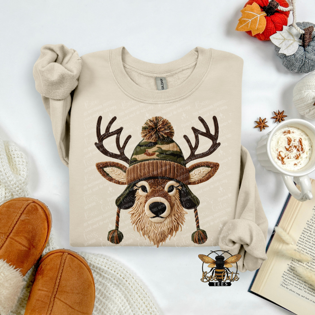 Camo Deer Faux Yarn