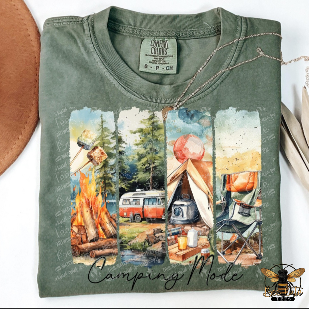 Camping Mode Brush Strokes Water Color