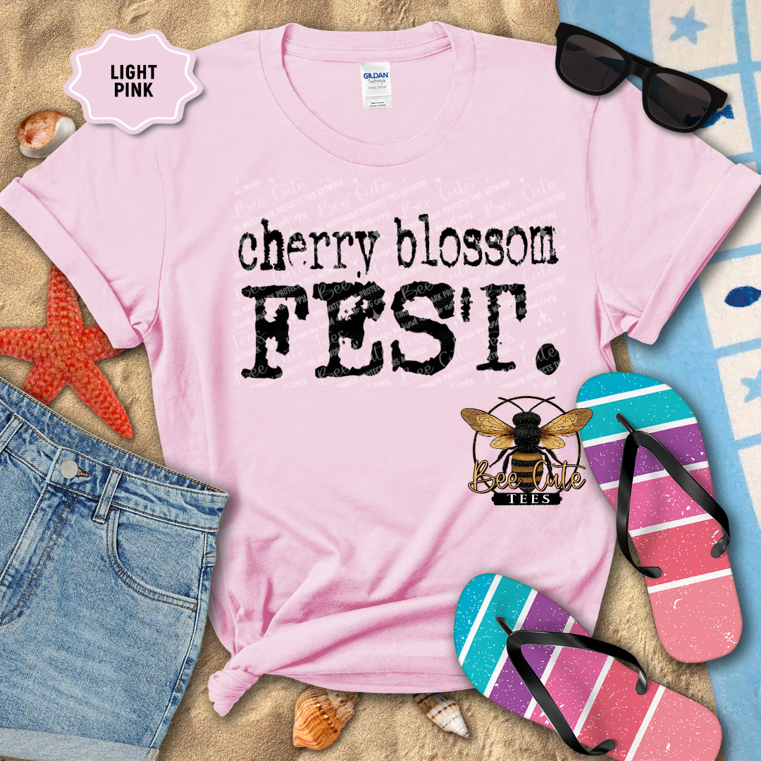 Cherry Blossom Fest Typography