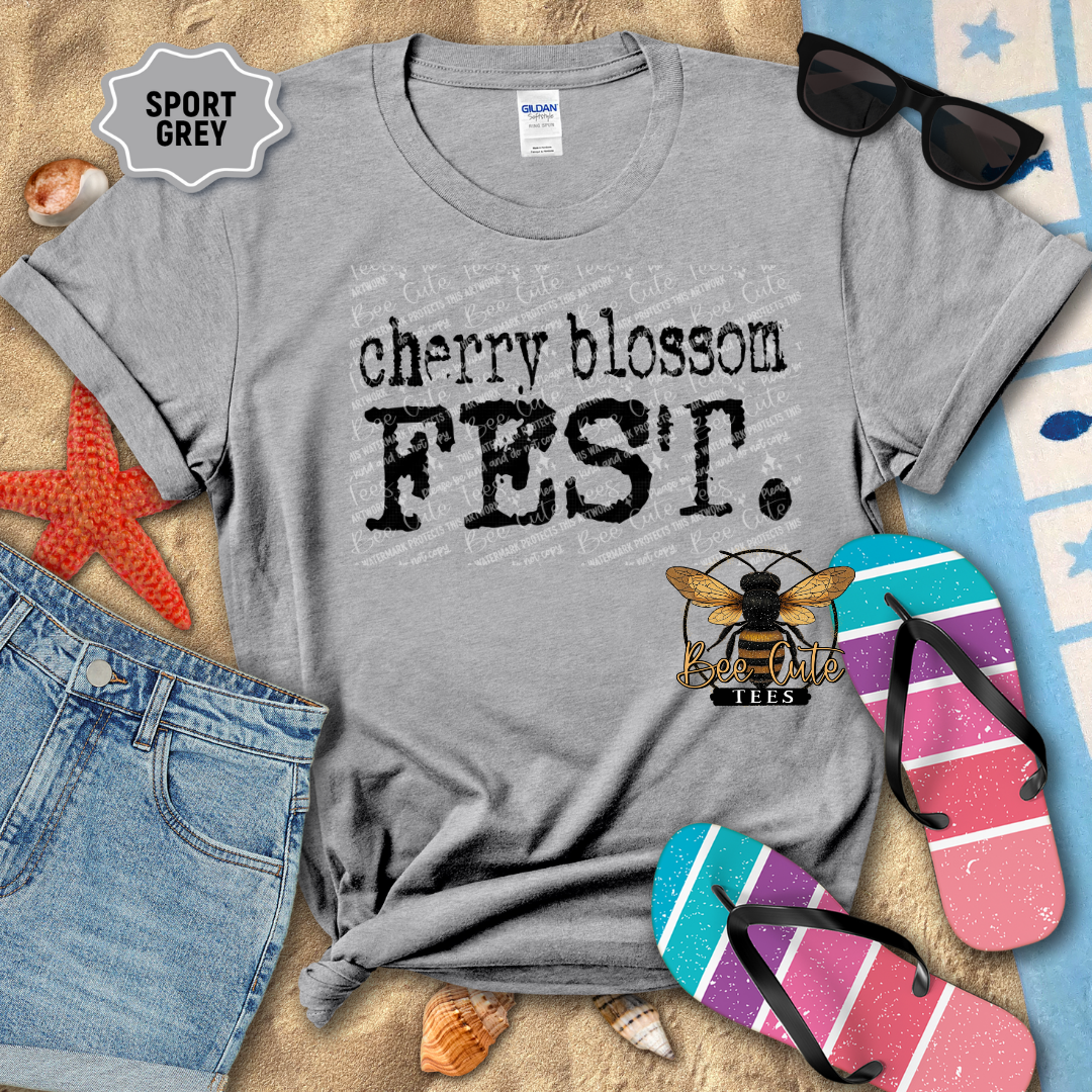 Cherry Blossom Fest Typography