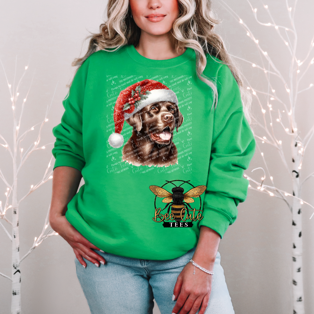 Christmas Chocolate Lab