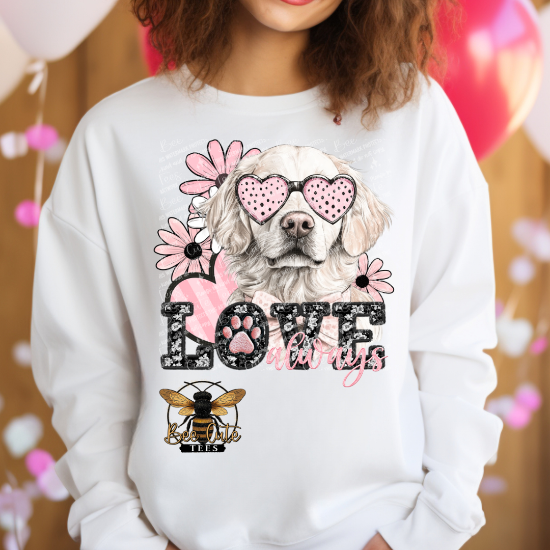 Cream Golden Retriever Love Always