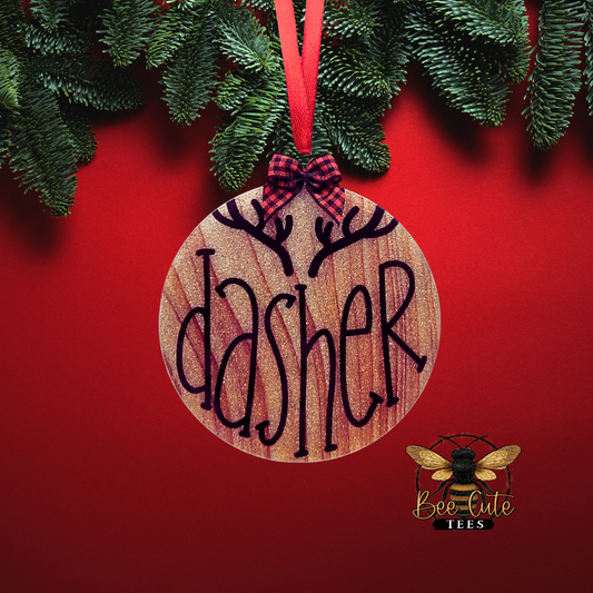 Reindeer Acrylic Christmas Ornaments