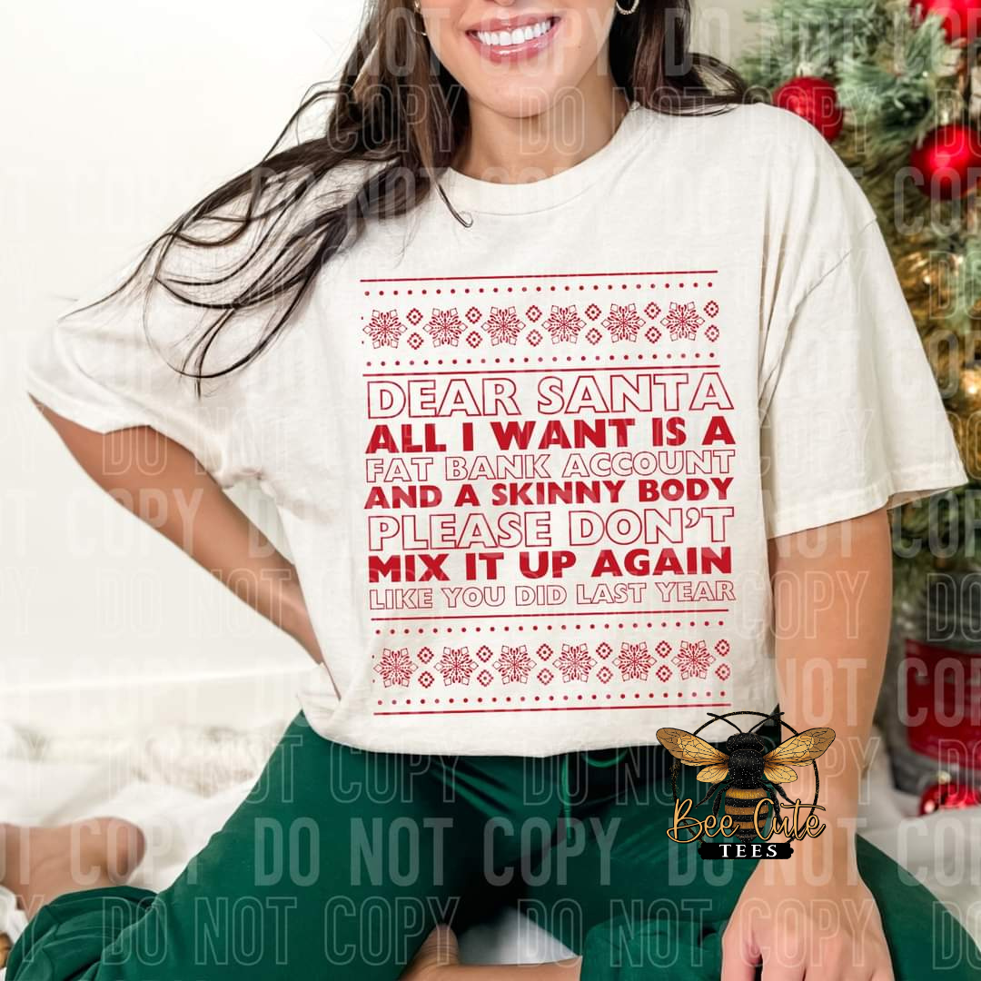Dear Santa All I Want