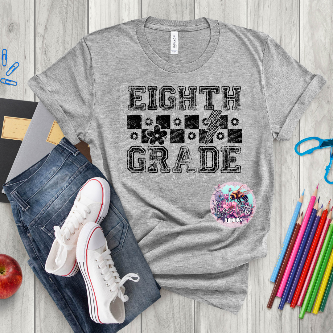 Eighth Grade Checkered Black