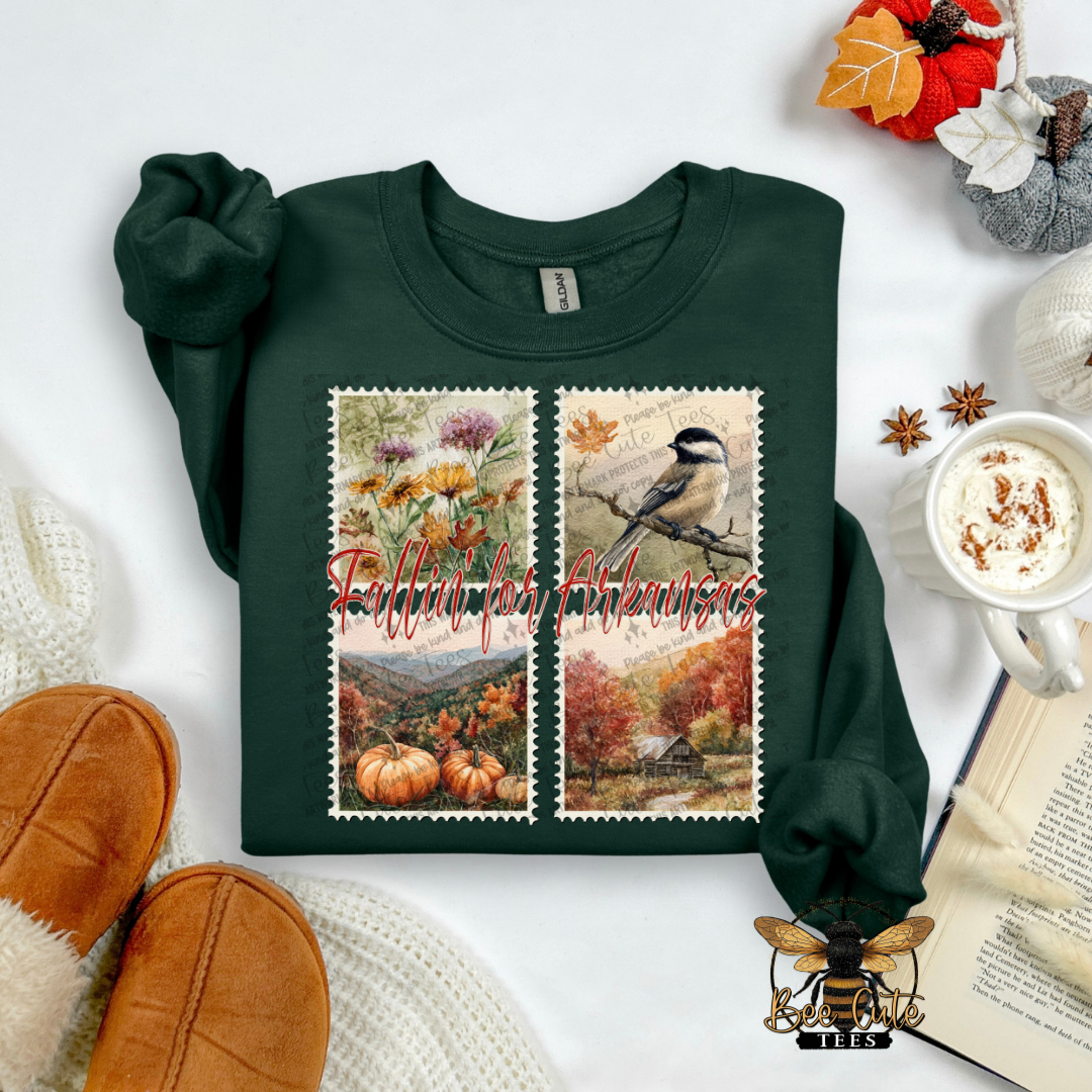 Vintage Fall Arkansas Stamps
