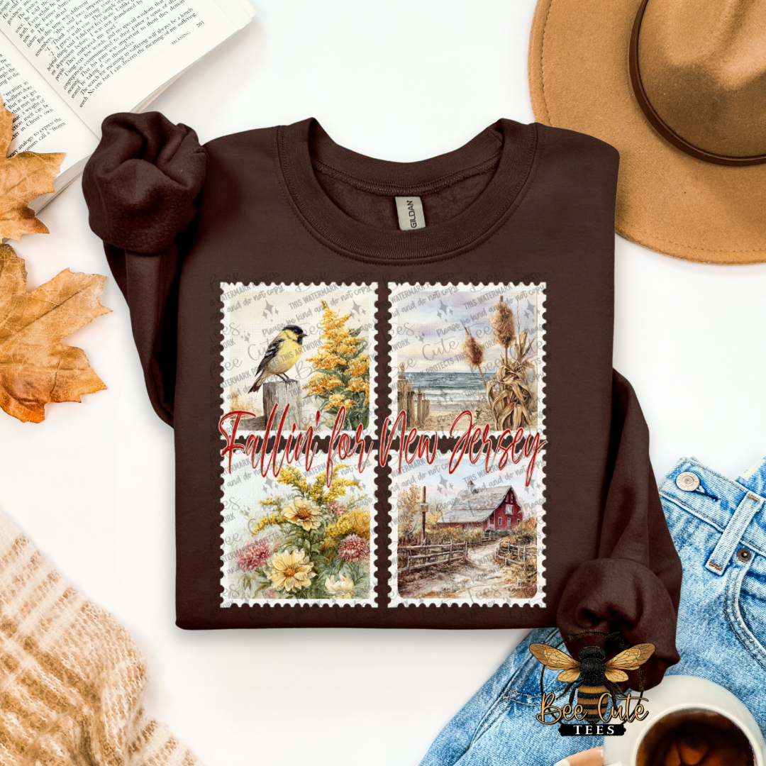 Vintage Fall New Jersey Stamps