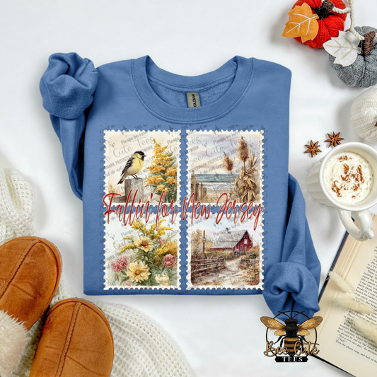 Vintage Fall New Jersey Stamps