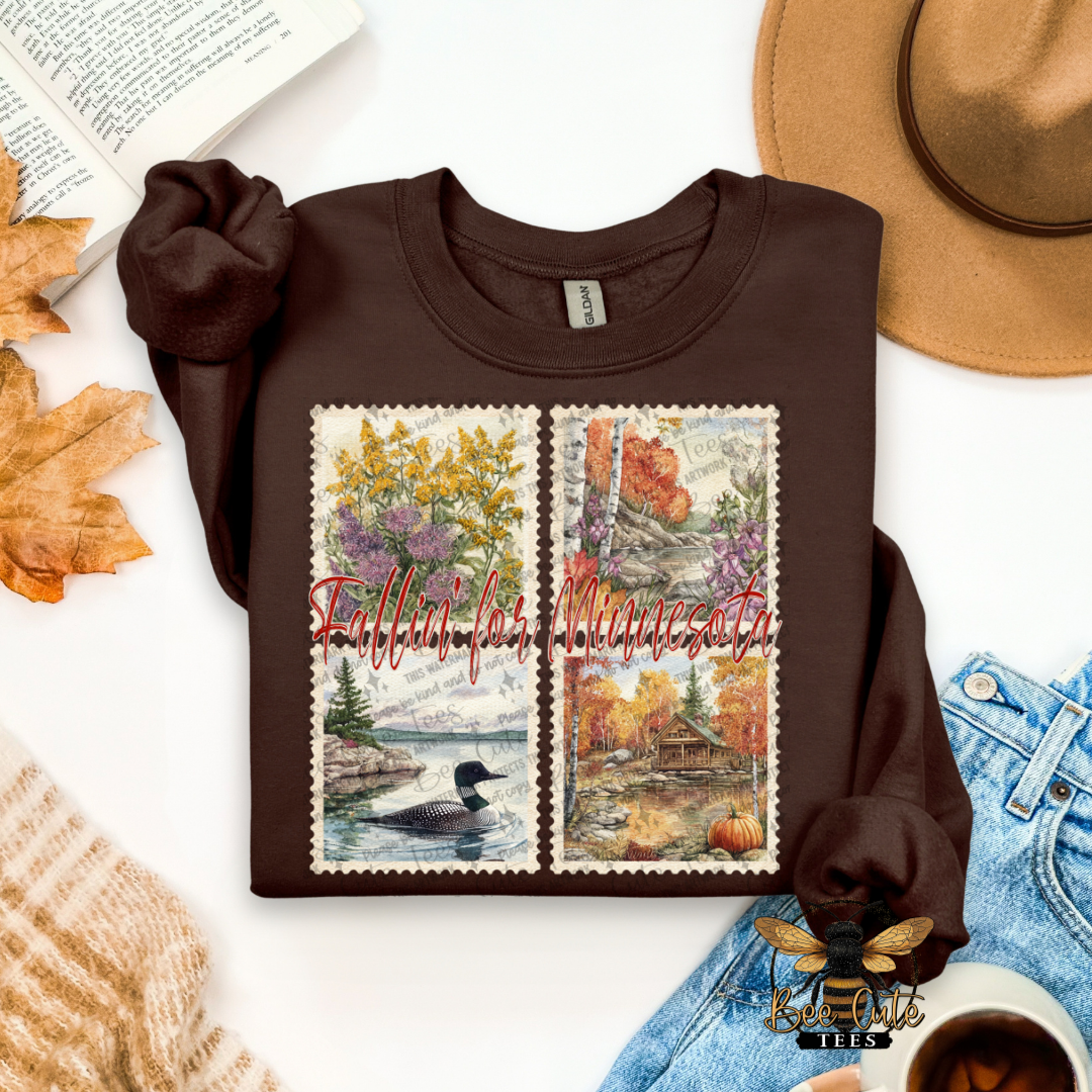 Vintage Fall Minnesota Stamps