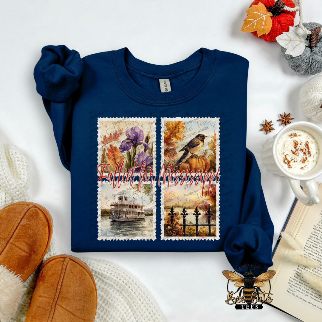 Vintage Fall Mississippi Stamps