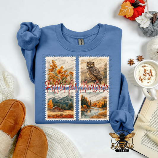 Vintage Fall Montana Stamps