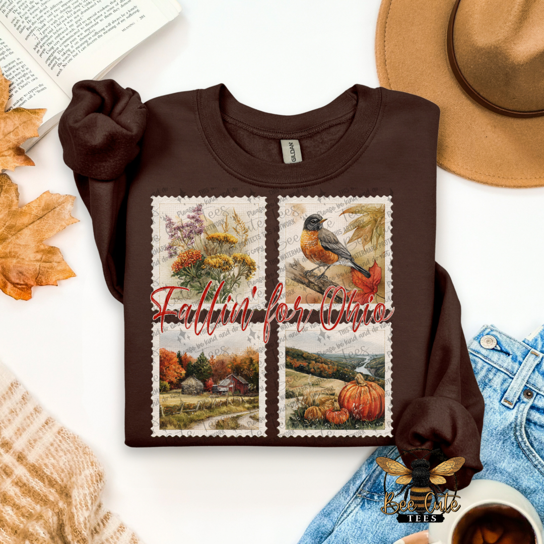 Vintage Fall Ohio Stamps