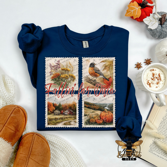 Vintage Fall Ohio Stamps