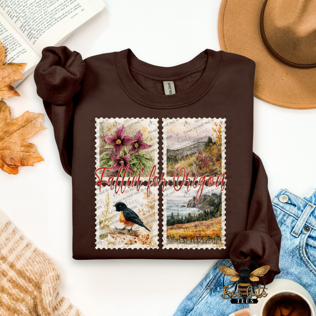 Vintage Fall Oregon Stamps