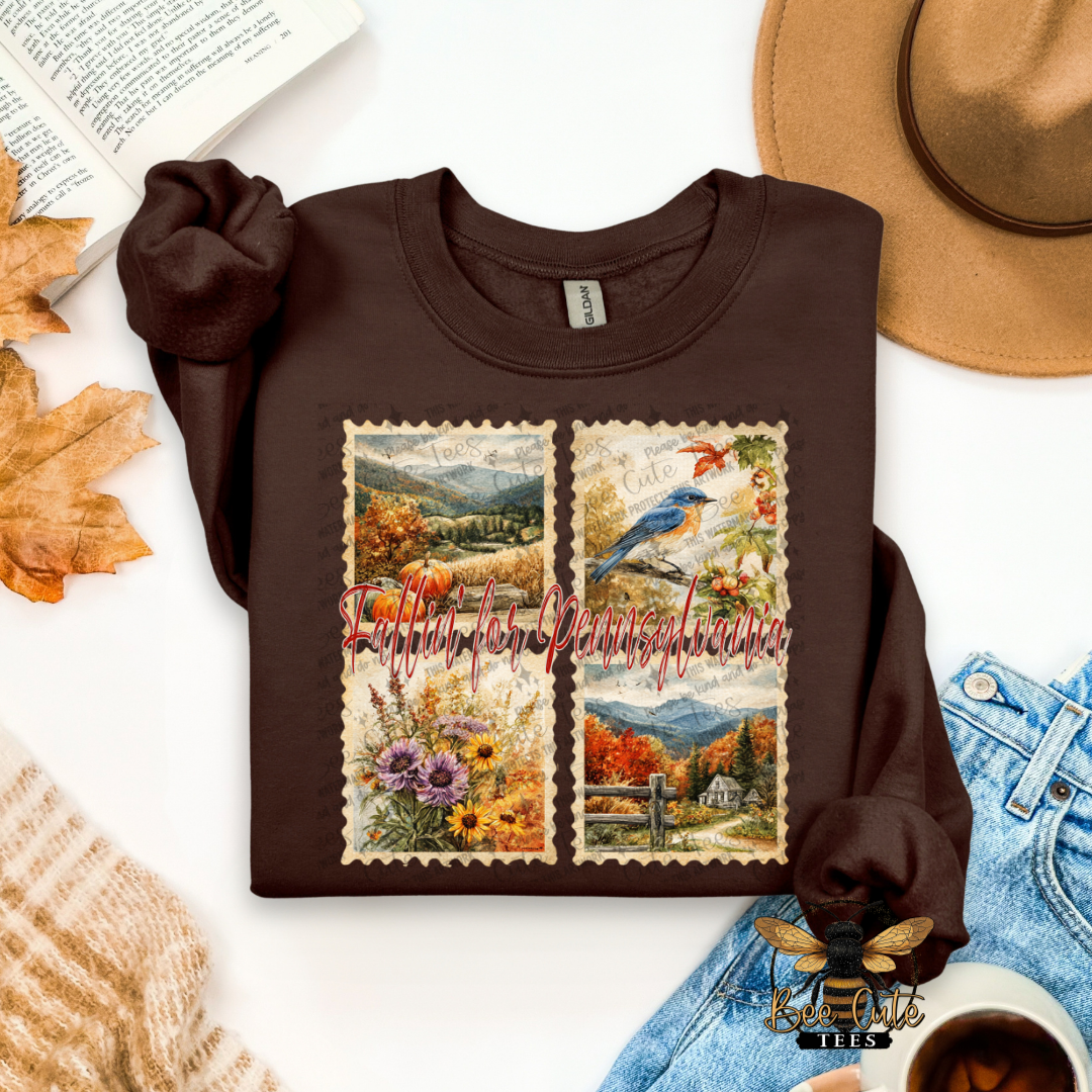 Vintage Fall Pennsylvania Stamps