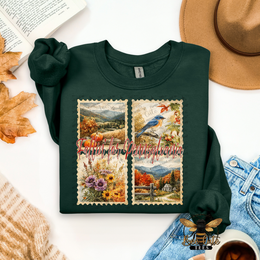 Vintage Fall Pennsylvania Stamps