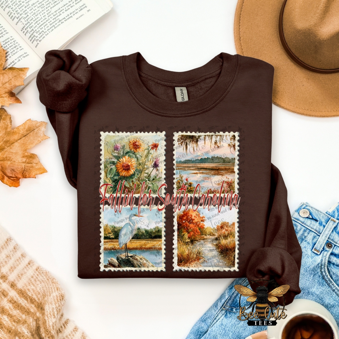 Vintage Fall South Carolina Stamps