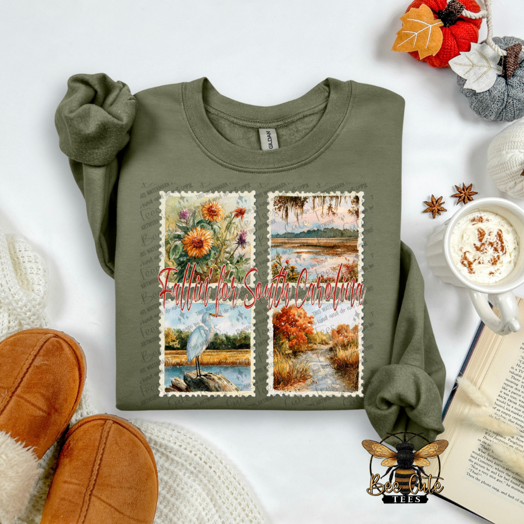 Vintage Fall South Carolina Stamps