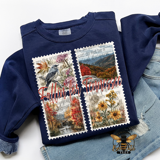 Vintage Fall Tennessee Stamps