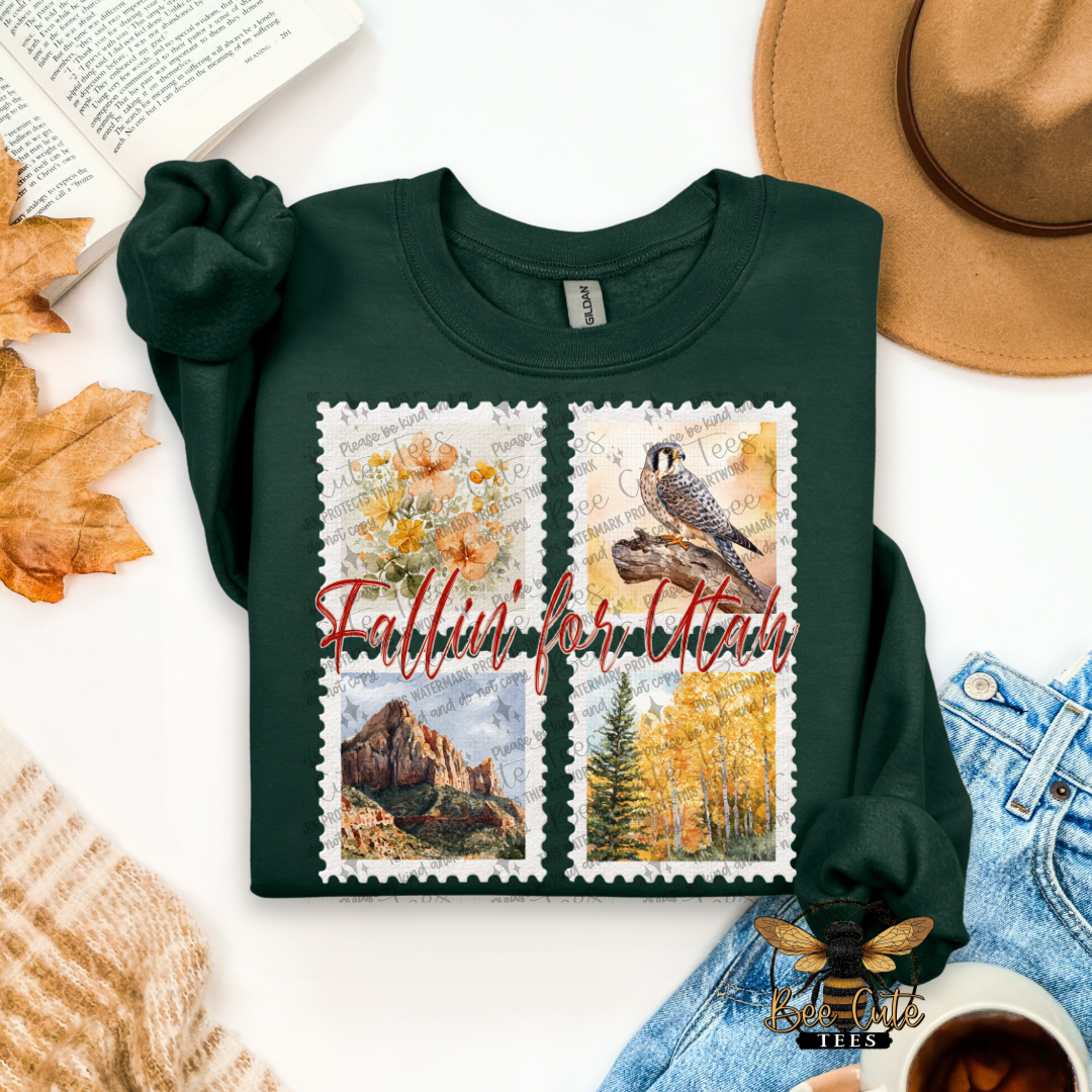Vintage Fall Utah Stamps