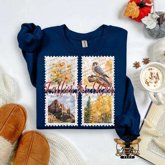 Vintage Fall Utah Stamps