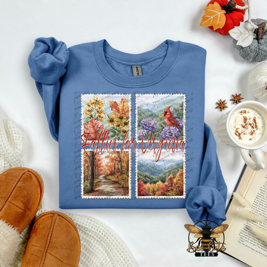 Vintage Fall Virginia Stamps