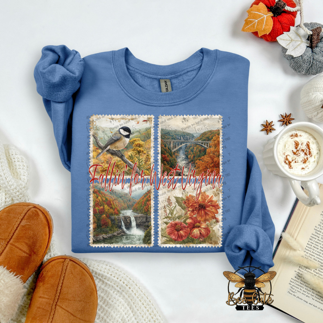 Vintage Fall West Virginia Stamps