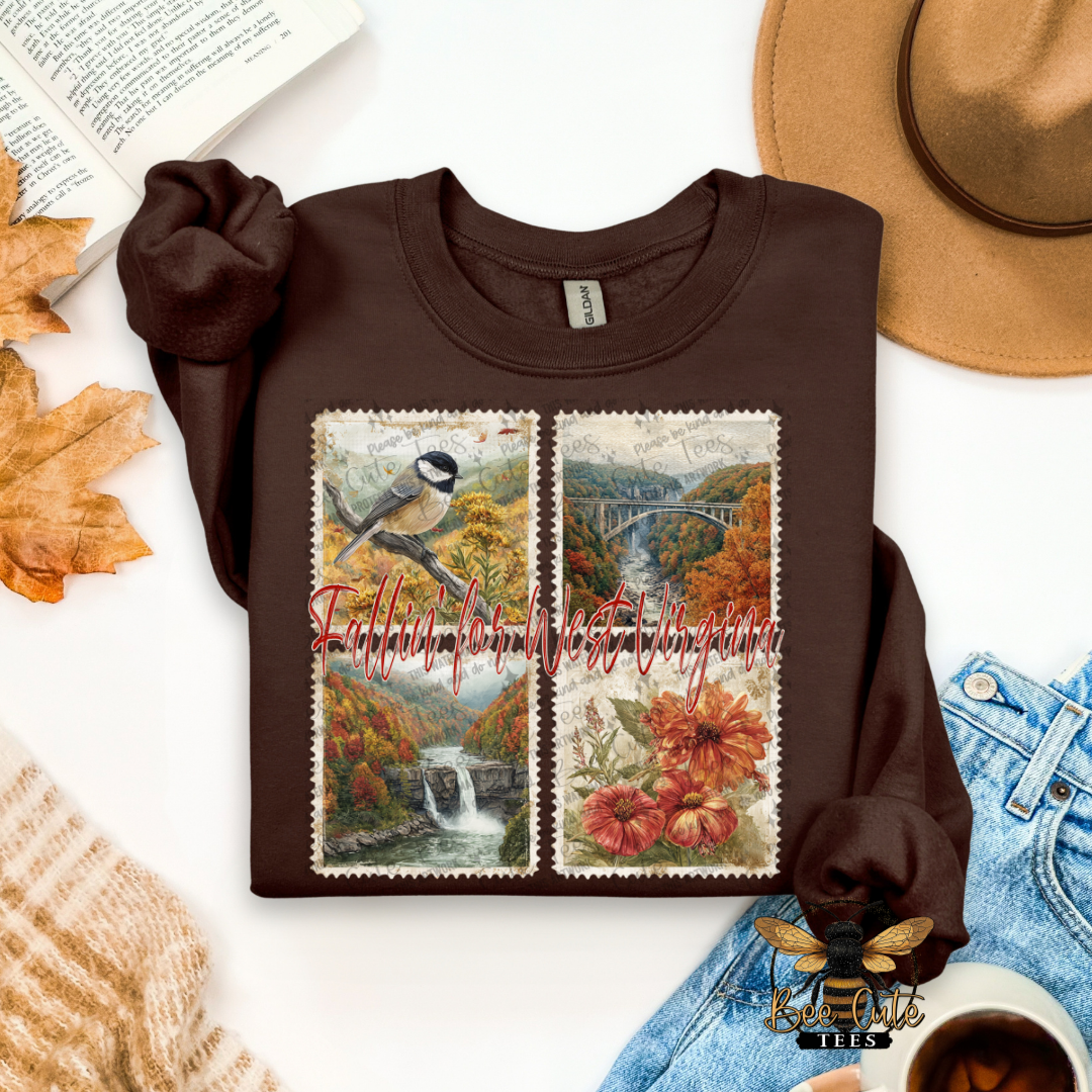 Vintage Fall West Virginia Stamps