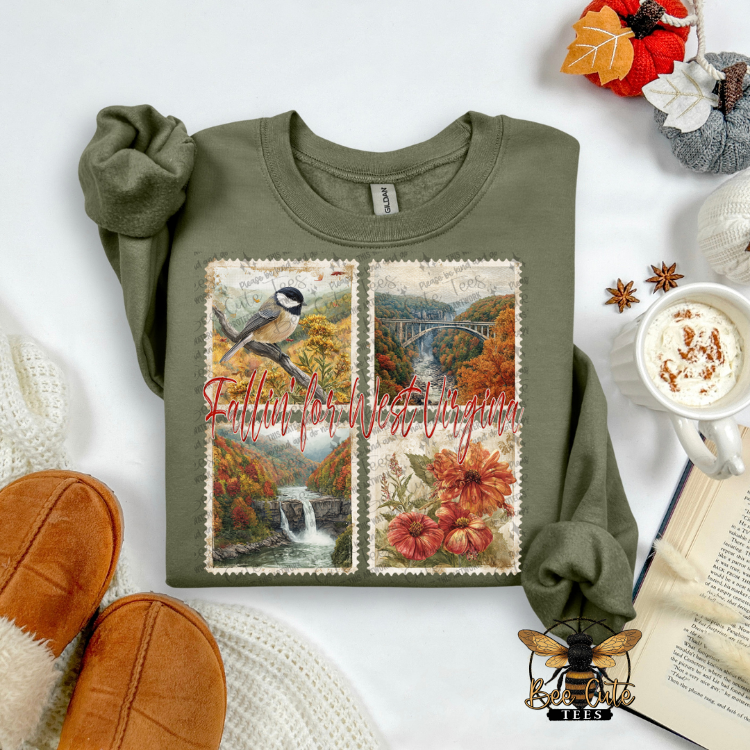Vintage Fall West Virginia Stamps