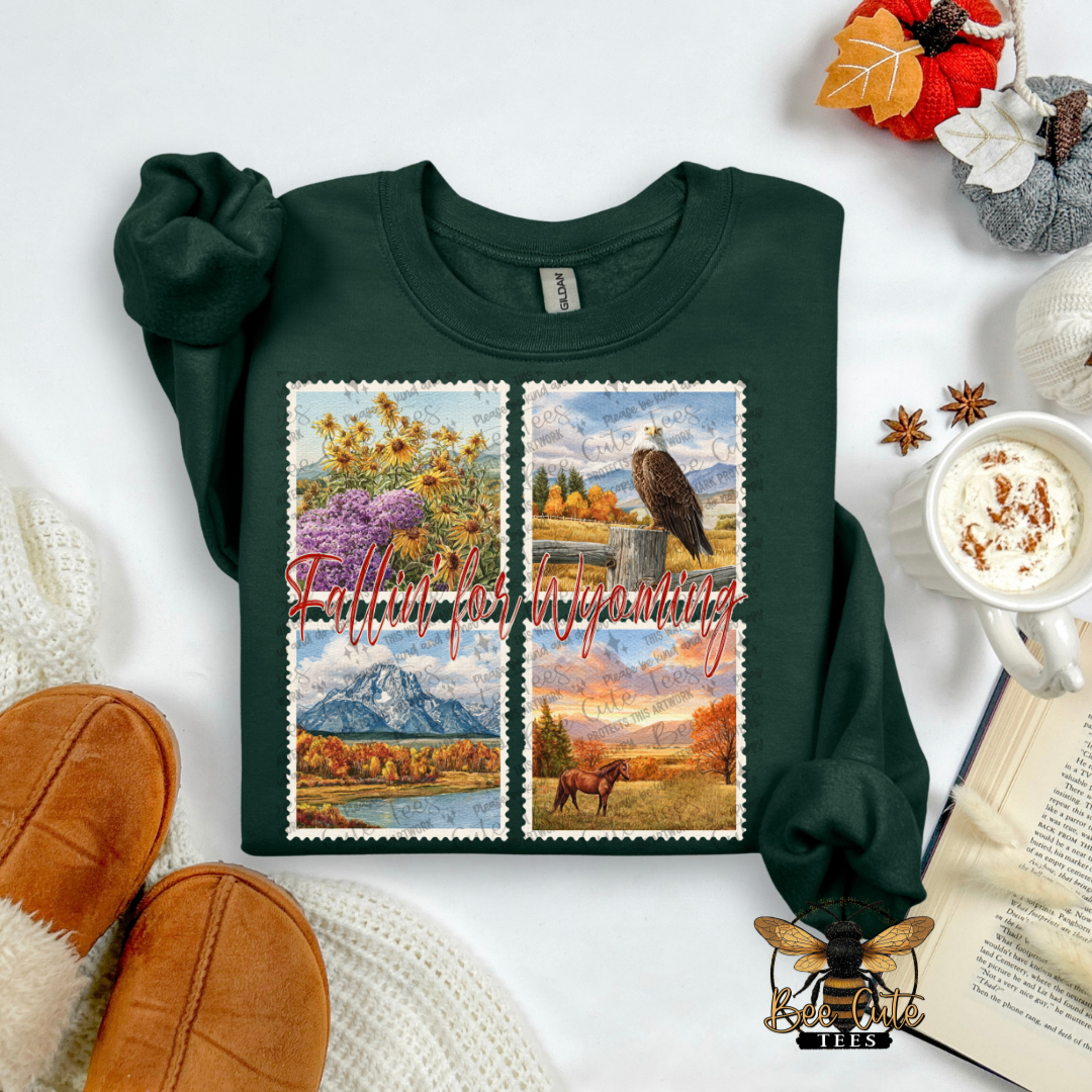 Vintage Fall Wyoming Stamps