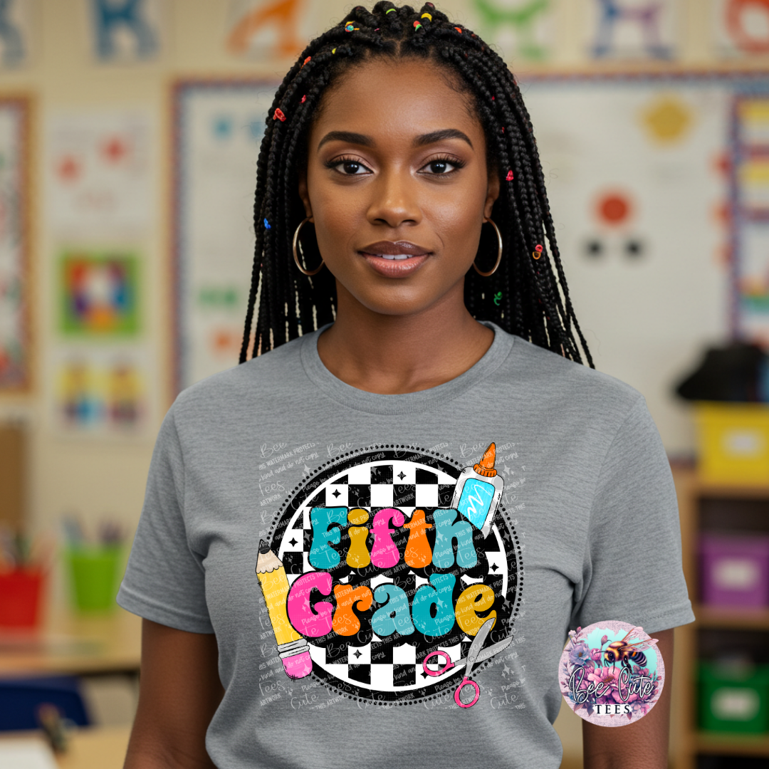 Fifth Grade Checkered Circle