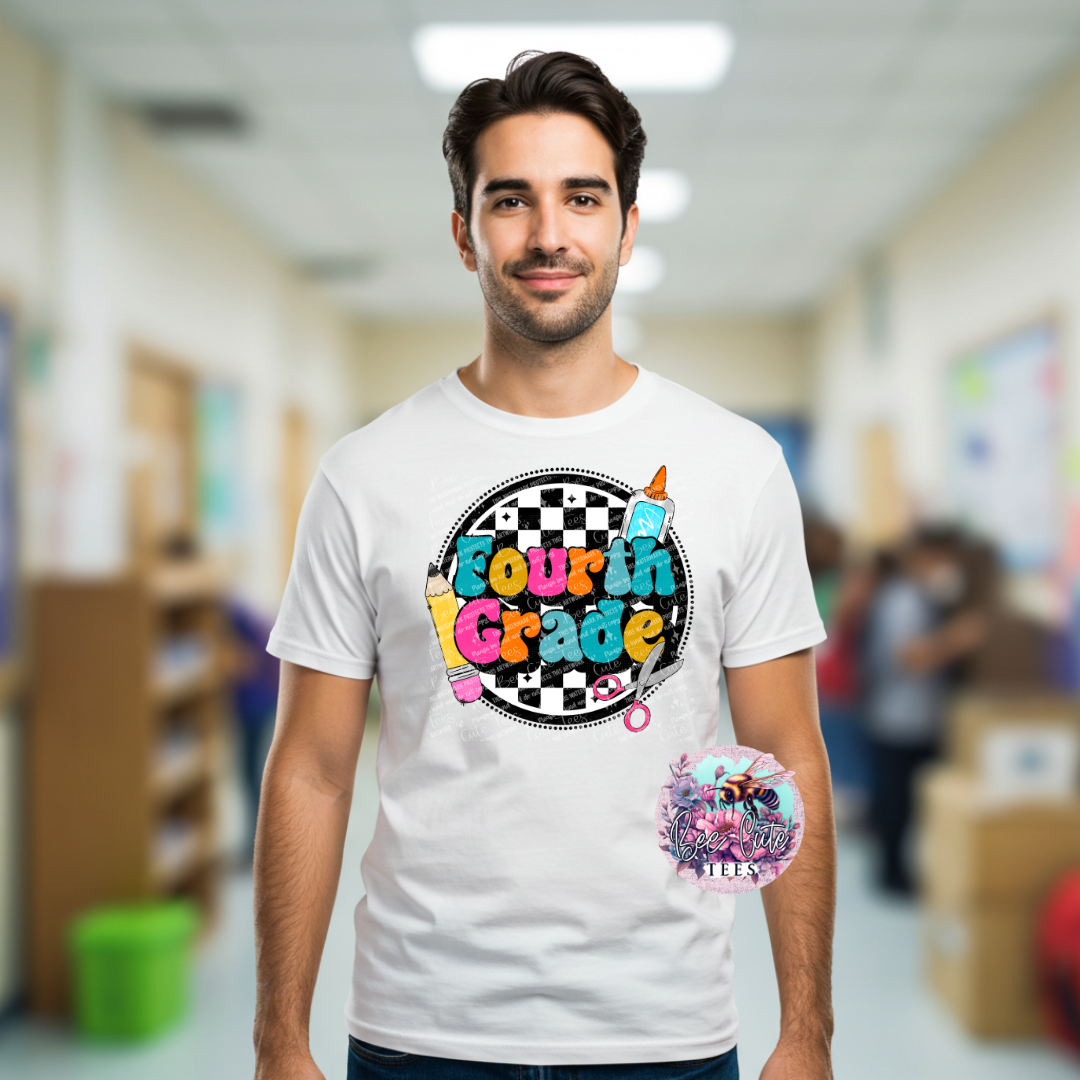 Fourth Grade Checkered Circle