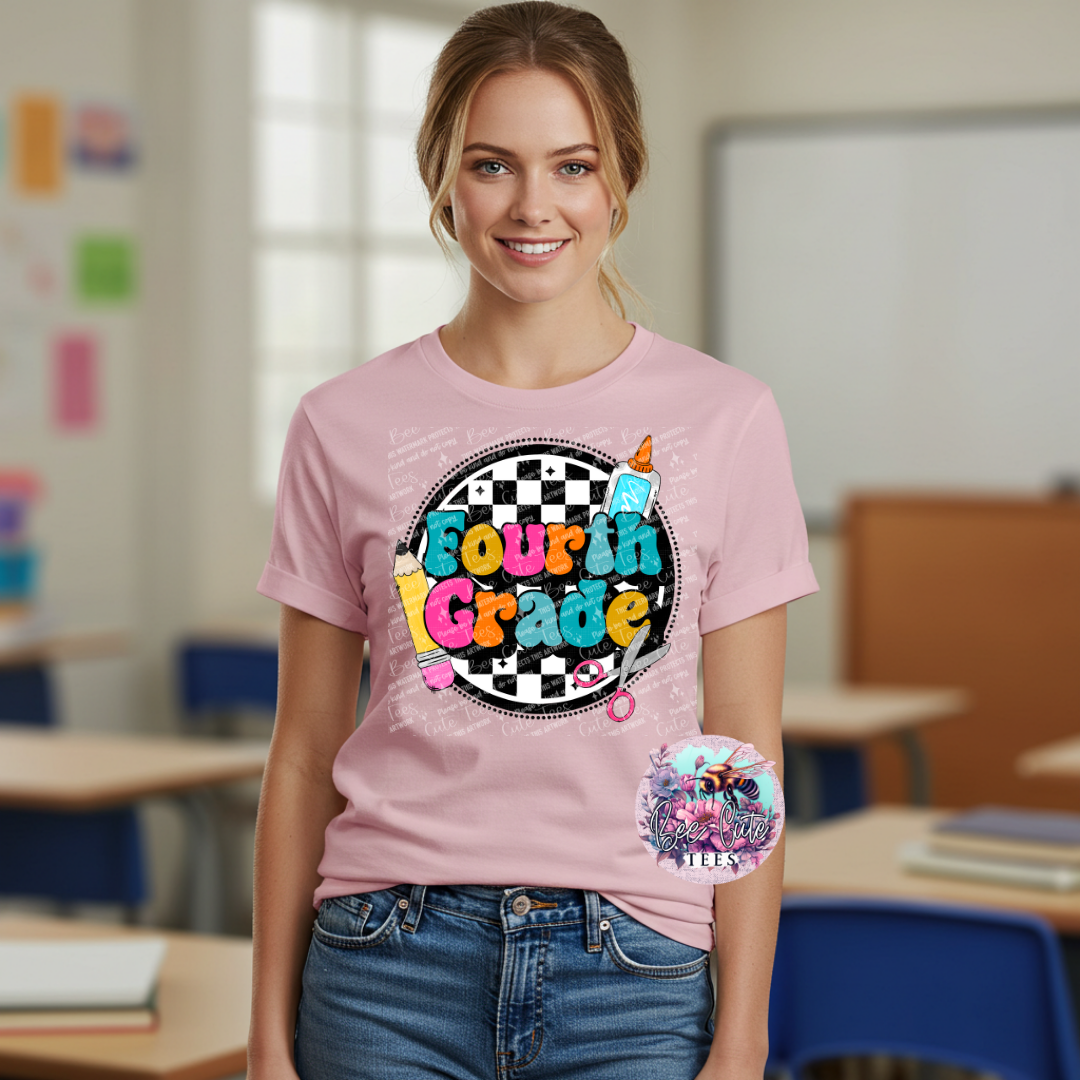 Fourth Grade Checkered Circle