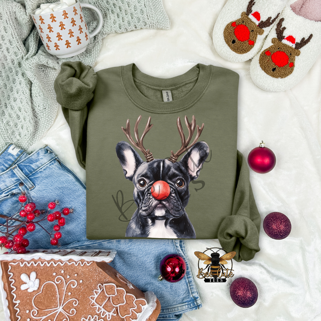 French Bulldog Black Christmas